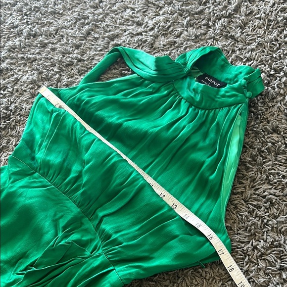 Bardot Etta Tie Neck in Fern Green Sleeveless Mini Dress Size 4 - Picture 7 of 16